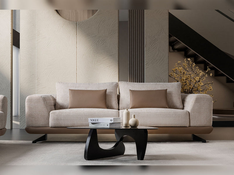 Milano Stationary Sofa in Brown - 200-ST-MIL-CREMONA06-321