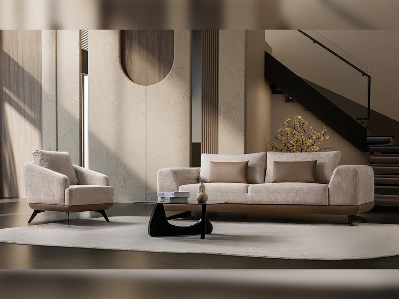 Milano Stationary Sofa in Brown - 200-ST-MIL-CREMONA06-321