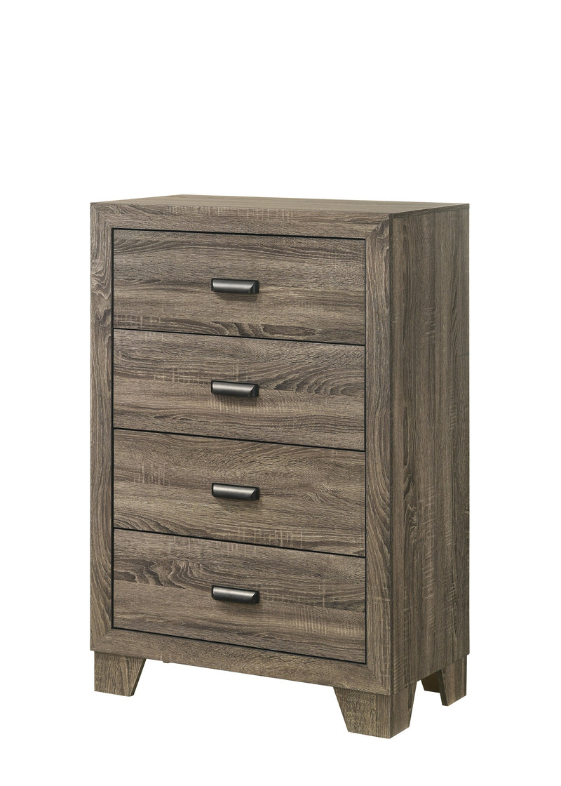 Mille Brownish Gray Upholstered Bedroom Set - Lara FurnitureBedroom Set