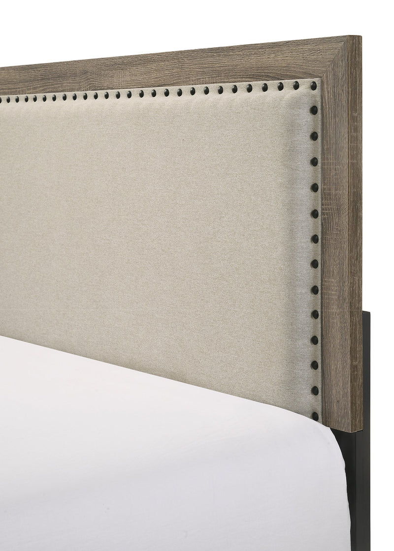 Mille Brownish Gray Upholstered Youth Bedroom Set - Lara FurnitureYouth Bedroom Set
