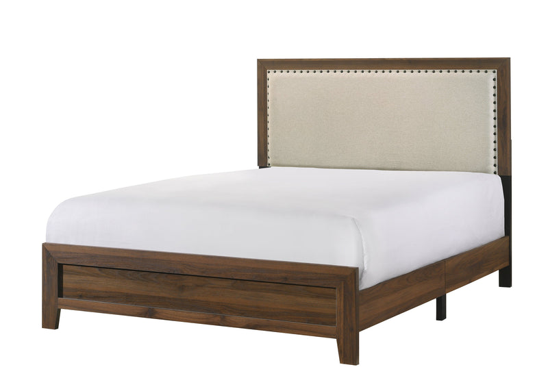 Mille Cherry Brown Upholstered Youth Bedroom Set - Lara FurnitureYouth Bedroom Set