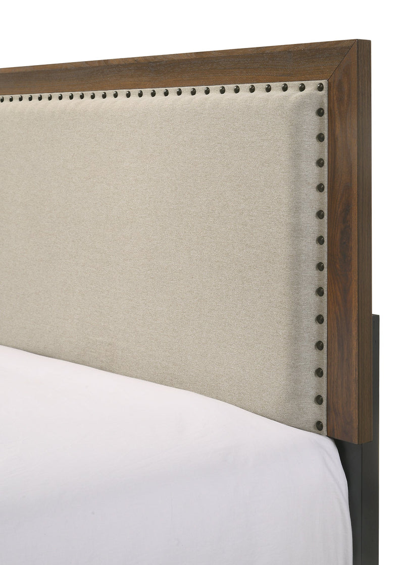 Mille Cherry Brown Upholstered Youth Bedroom Set - Lara FurnitureYouth Bedroom Set
