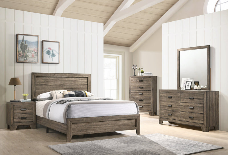 Millie Brownish Gray Panel Bedroom Set - Lara FurnitureBedroom Set