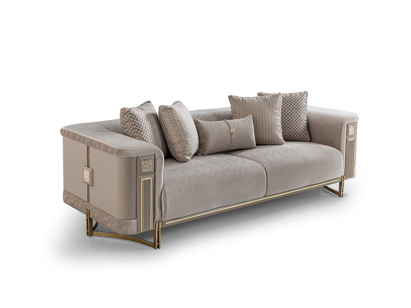 Mirage 3-pieces (Sofa & Loveseat & Chair) Livingroom Set - Bronze - 200-ST-MIR-EMK 774-V1-BRO-321