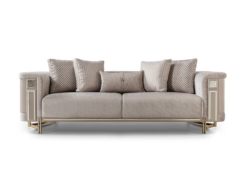 Mirage Stationary Loveseat - Gold - 200-ST-MIR-KENZO20-GOL-2