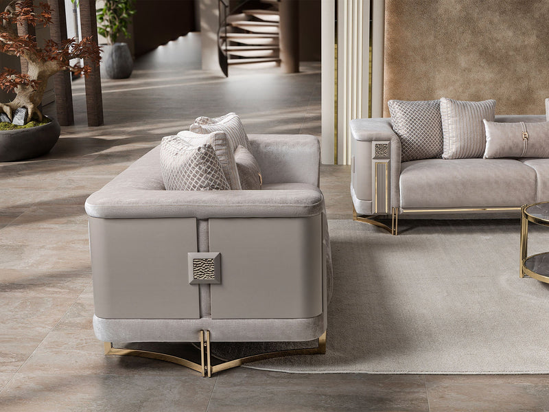 Mirage Stationary Loveseat - Gold - 200-ST-MIR-KENZO20-GOL-2
