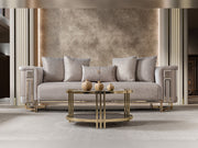 Mirage Stationary Loveseat - Gold - 200-ST-MIR-KENZO20-GOL-2