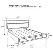 Miranda 4-piece California King Bedroom Set Black - 206361KW-S4