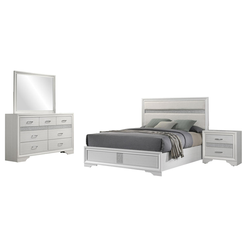 Miranda 4-piece California King Bedroom Set White - 205110KW-S4