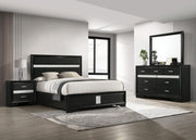 Miranda 4-piece Eastern King Bedroom Set Black - 206360KE-S4