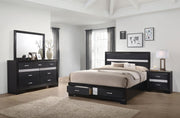 Miranda 4-piece Eastern King Bedroom Set Black - 206361KE-S4