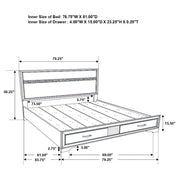 Miranda 4-piece Eastern King Bedroom Set Black - 206361KE-S4