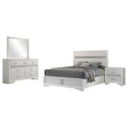 Miranda 4-piece Eastern King Bedroom Set White - 205110KE-S4