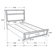 Miranda 4-piece Twin Bedroom Set Black - 206361T-S4