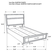 Miranda 4-piece Twin Bedroom Set White - 205111T-S4