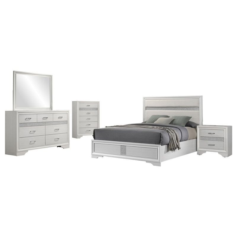 Miranda 5-piece California King Bedroom Set White - 205110KW-S5