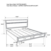 Miranda 5-piece California King Bedroom Set White - 205111KW-S5