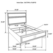 Miranda 5-piece Full Bedroom Set Black - 206360F-S5