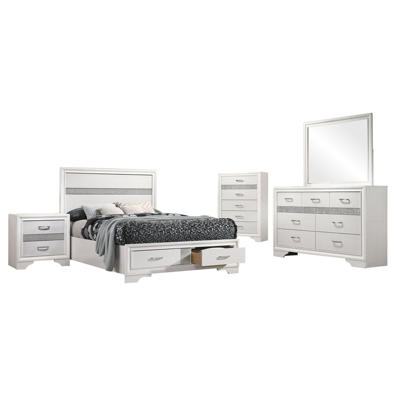 Miranda 5-piece Full Bedroom Set White - 205111F-S5