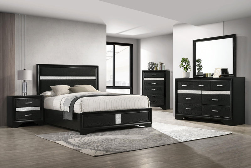 Miranda 5-piece Queen Bedroom Set Black - 206360Q-S5