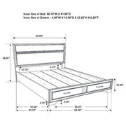 Miranda 5-piece Queen Bedroom Set White - 205111Q-S5
