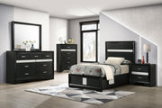 Miranda 5-piece Twin Bedroom Set Black - 206360T-S5