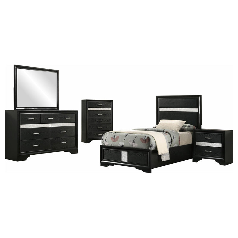 Miranda 5-piece Twin Bedroom Set Black - 206360T-S5