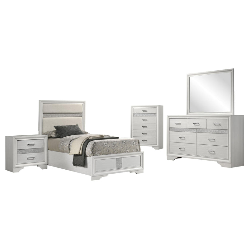 Miranda 5-piece Twin Bedroom Set White - 205110T-S5
