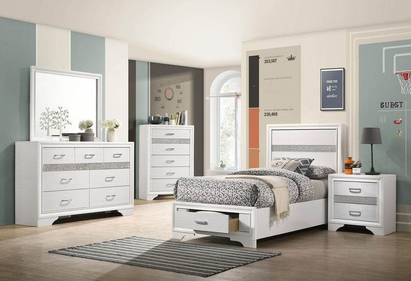 Miranda 5-piece Twin Bedroom Set White - 205111T-S5