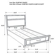 Miranda 5-piece Twin Bedroom Set White - 205111T-S5