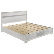 Miranda 51-inch Wood California King Storage Panel Bed White - 205111KW
