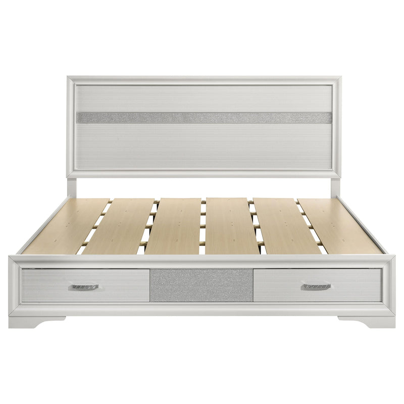 Miranda 51-inch Wood California King Storage Panel Bed White - 205111KW
