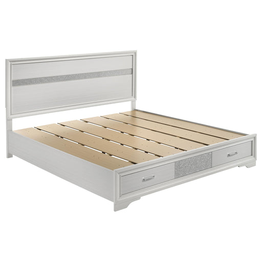 Miranda 51-inch Wood Eastern King Storage Panel Bed White - 205111KE