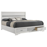 Miranda 51-inch Wood Eastern King Storage Panel Bed White - 205111KE