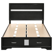 Miranda 51-inch Wood Full Storage Panel Bed Black - 206361F