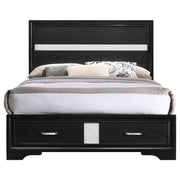 Miranda 51-inch Wood Full Storage Panel Bed Black - 206361F