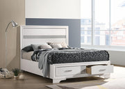Miranda 51-inch Wood Full Storage Panel Bed White - 205111F