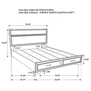 Miranda 51-inch Wood Queen Storage Panel Bed White - 205111Q