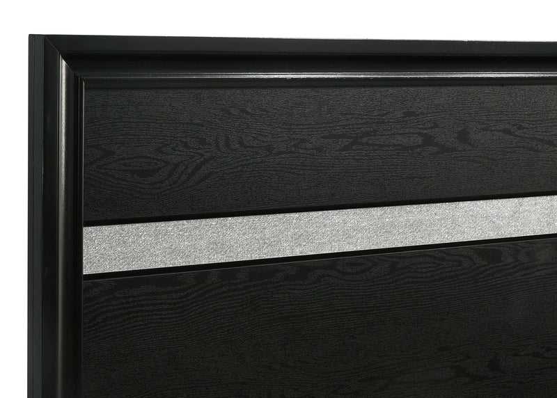 Miranda 51-inch Wood Twin Storage Panel Bed Black - 206361T