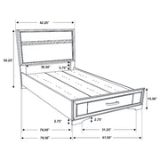 Miranda 51-inch Wood Twin Storage Panel Bed Black - 206361T