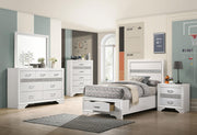 Miranda 51-inch Wood Twin Storage Panel Bed White - 205111T