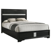 Miranda 54-inch Upholstered California King Panel Bed Black - 206360KW
