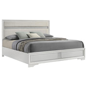 Miranda 54-inch Upholstered Eastern King Panel Bed White - 205110KE