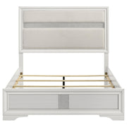Miranda 54-inch Upholstered Queen Panel Bed White - 205110Q