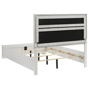 Miranda 54-inch Upholstered Queen Panel Bed White - 205110Q