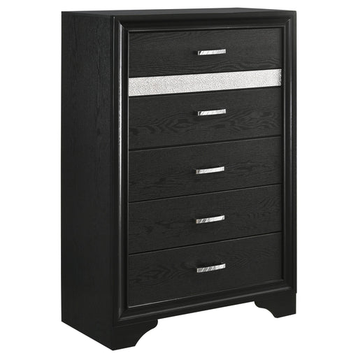 Miranda 6-drawer Bedroom Chest Black - 206365
