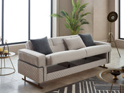 Miranda Convertible Loveseat in Beige - 200-SIM-MIR-GIRNE04-2