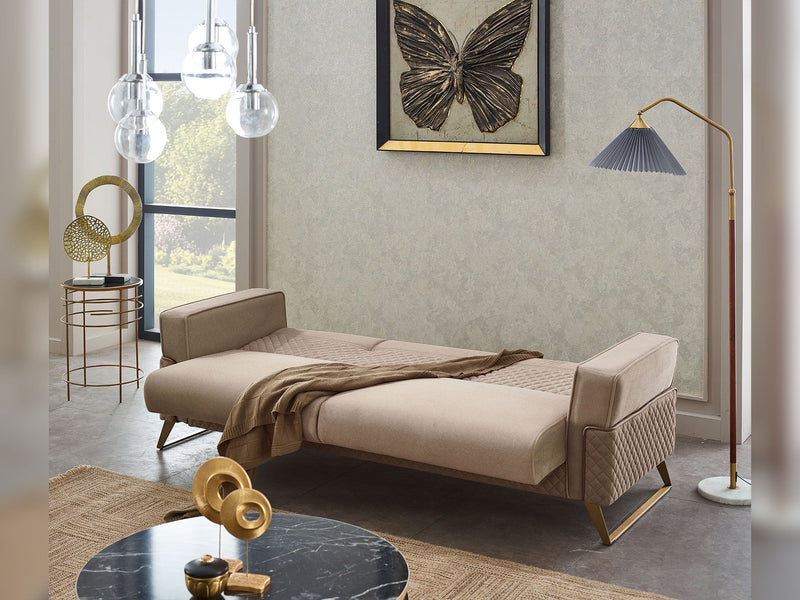Miranda Convertible Sofa in Beige - 200-SIM-MIR-GIRNE04-3