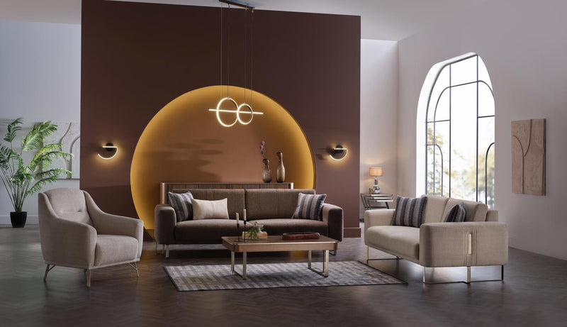 Mirante Beatto Cream 3-Seat Sleeper Sofa from Bellona - Lara Furniture