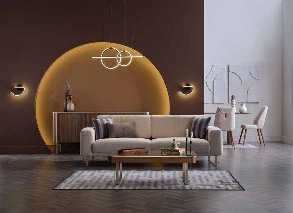 Mirante 3 Seat Sleeper (Beatto Cream) 4 Pieces - Gate FurnitureSleeper Sofa